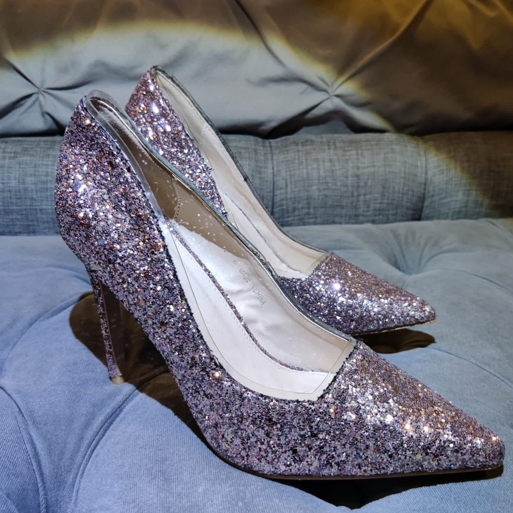 Sparkly Heels, Worn ONCE.